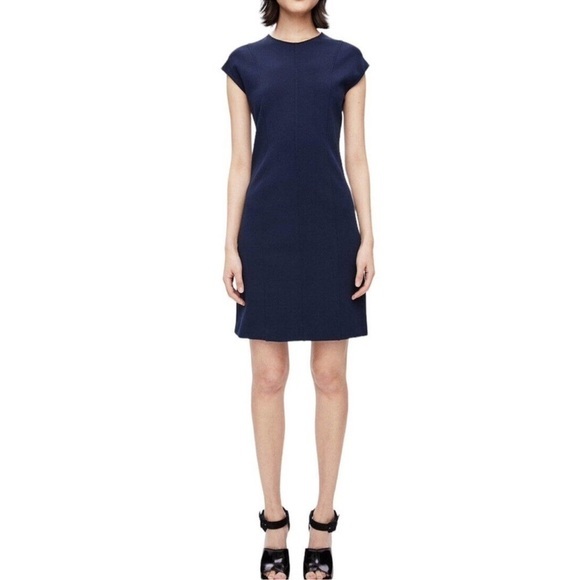 THEORY Onine Oxford Knit Day Dress‎ in Navy size 10 - Picture 1 of 10